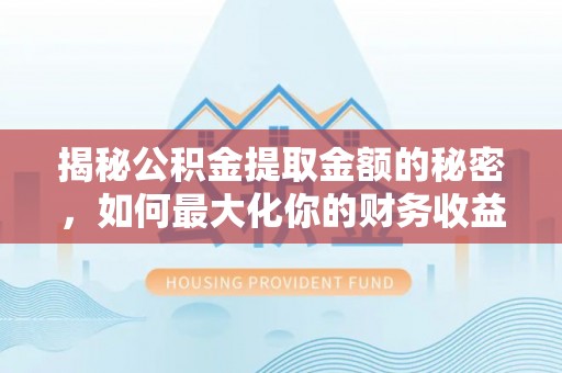 蒙山揭秘公积金提取金额的秘密，如何最大化你的财务收益